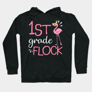 Flamingo Back To School 1st First Grade Flock Hoodie